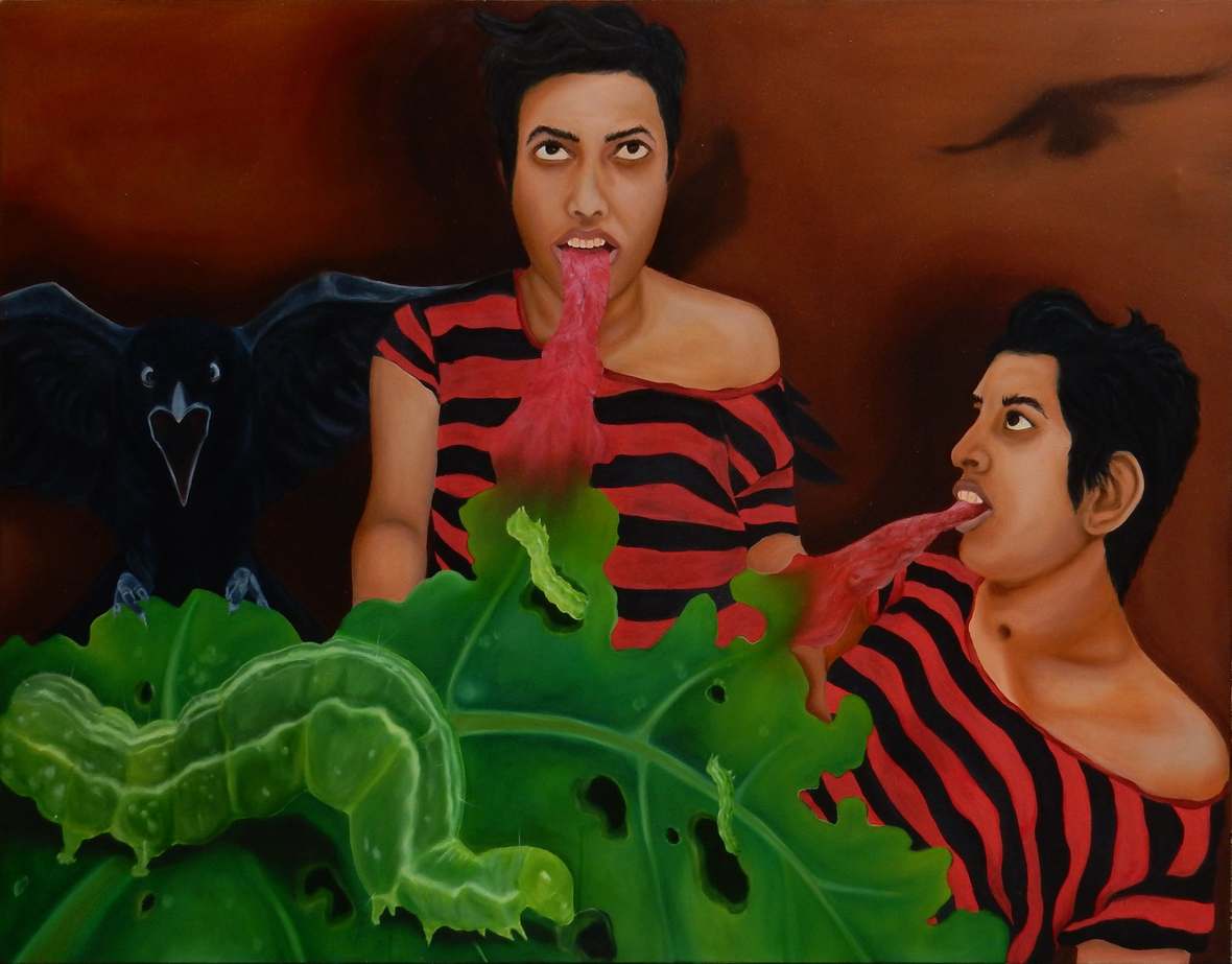 Internal Decomposition. Oil on canvas, 36.96 × 28.93 in, 2016.