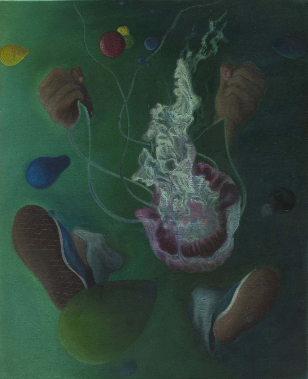 Iota. Oil on canvas, 32 × 26 in, 2017.