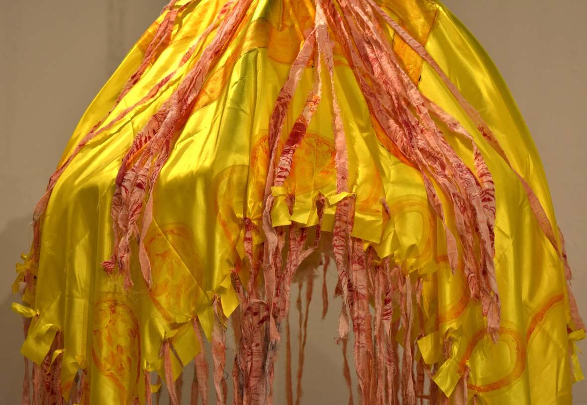 Scent Chamber — detail. Mixed media, 3.5′ × 4.5′, 2025.