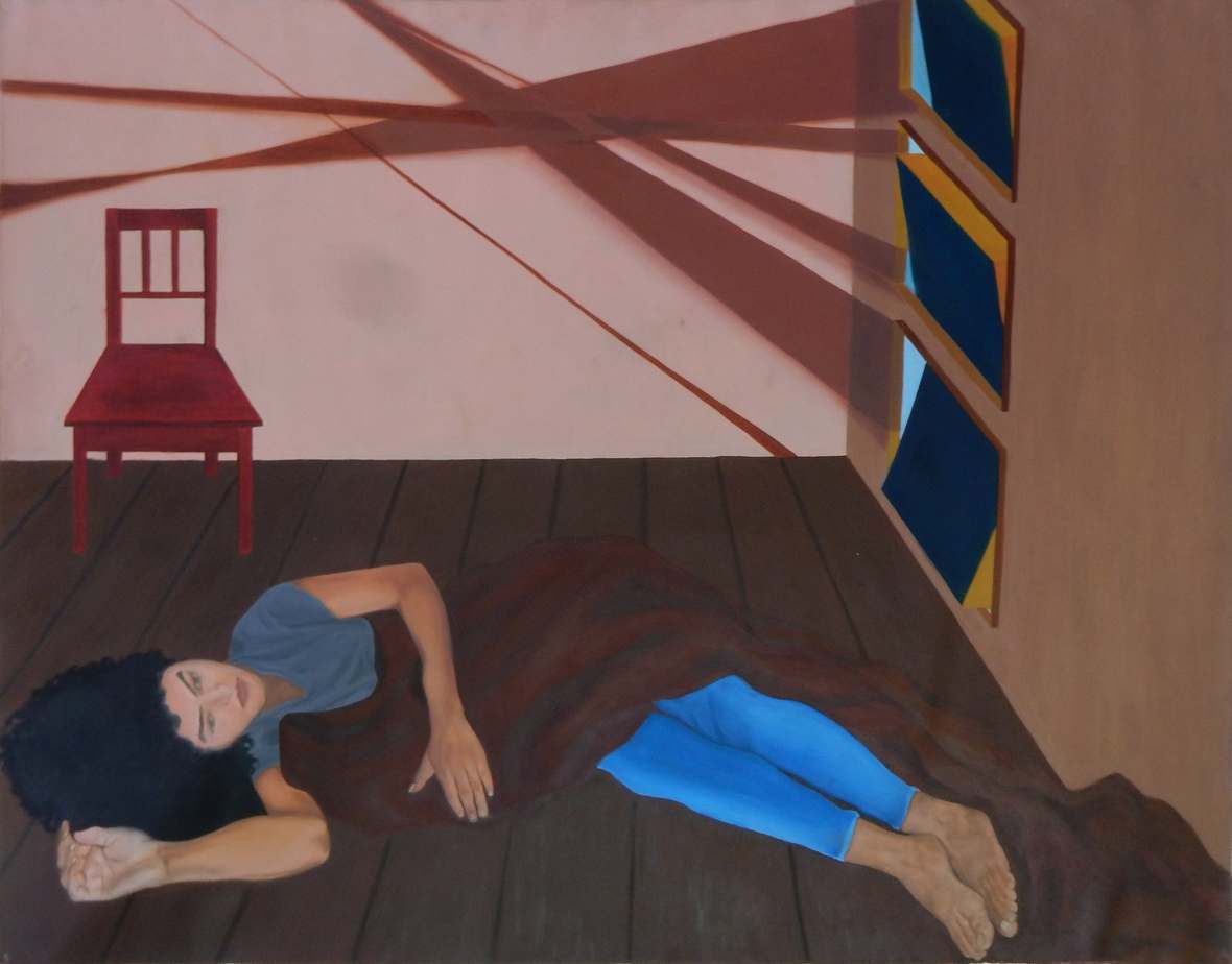 Three Windows. Oil on canvas, 36.96 × 28.93 in, 2015.