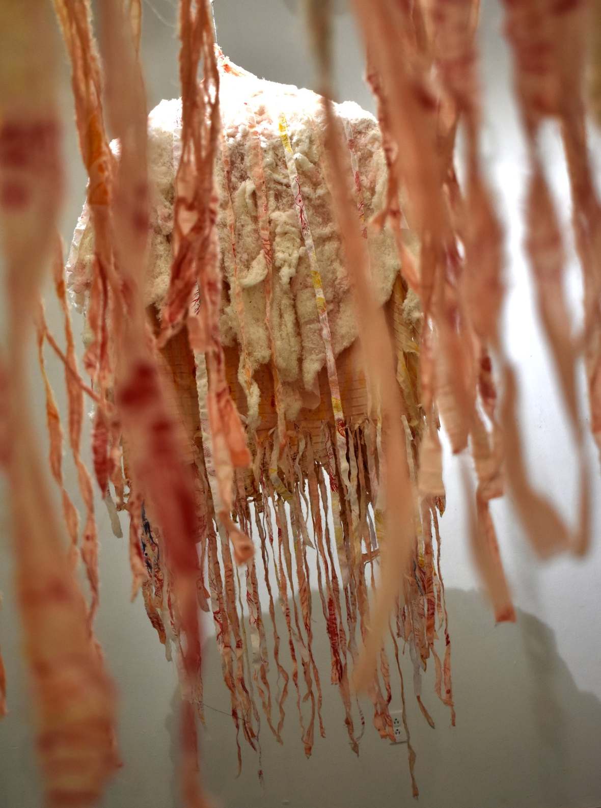 Whisper Chamber — installation view. Mixed media, 3.5′ × 4.5′, 2024.