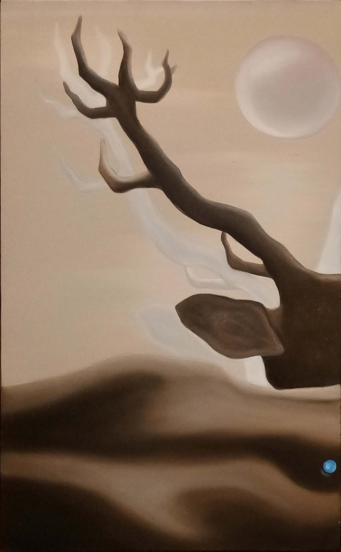 Recherche (diptych). Oil on canvas, 32 × 19 in each, 2017.